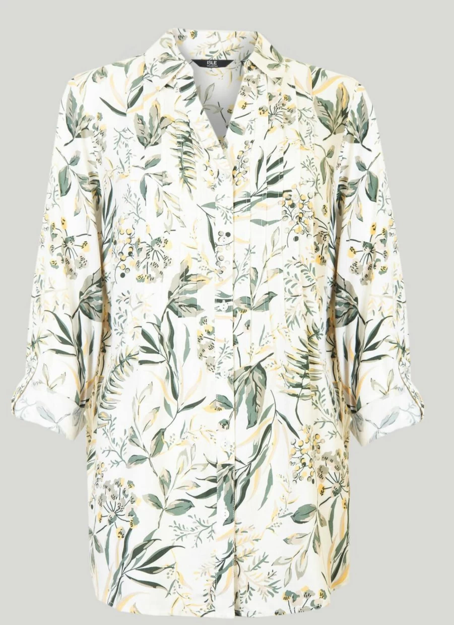 "Isle Women's Floral Print Blouse - Stylish Floral Top for Women"