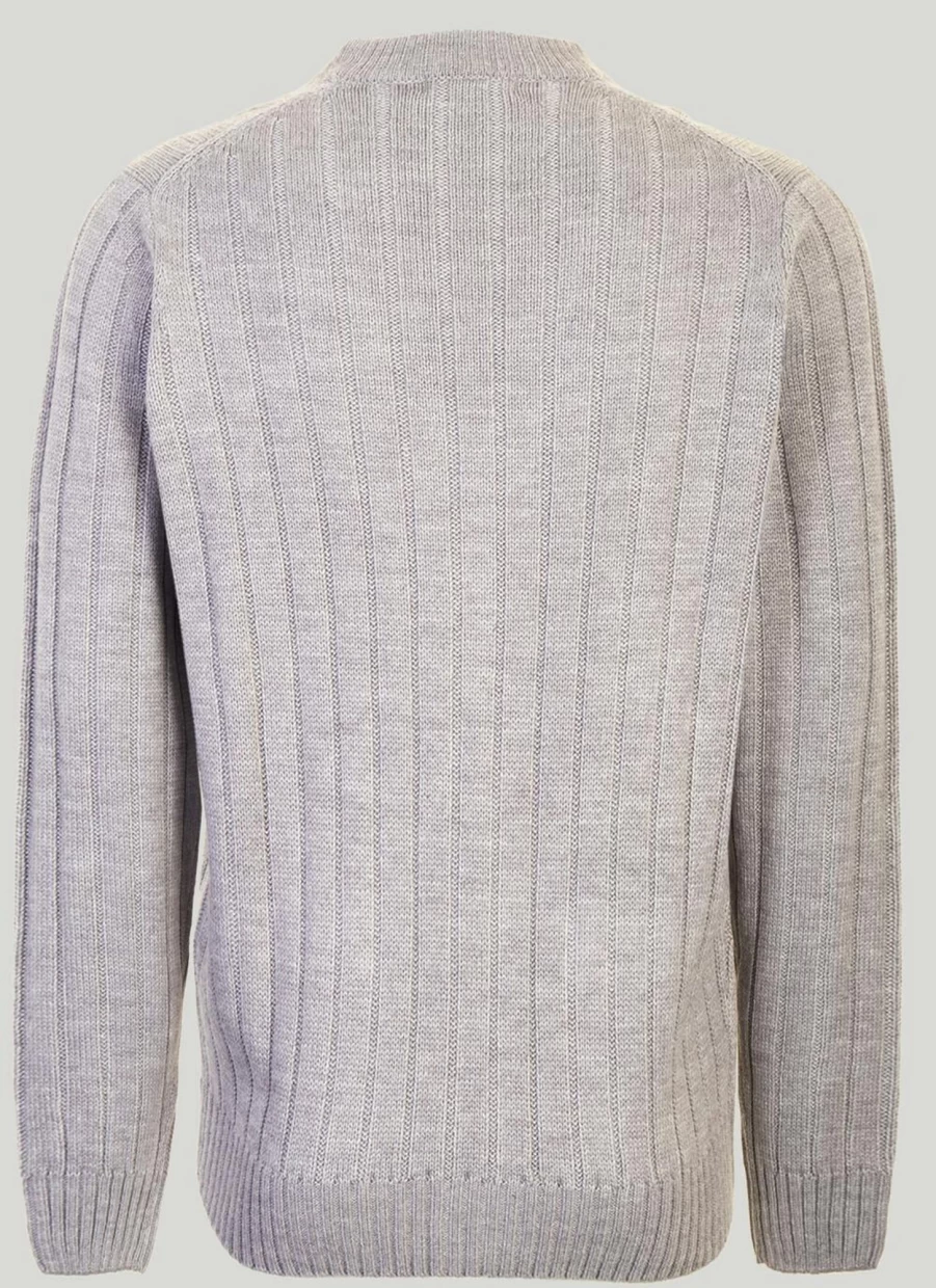 James Pringle Men's V-Neck Cable Knit Cardigan Sweater