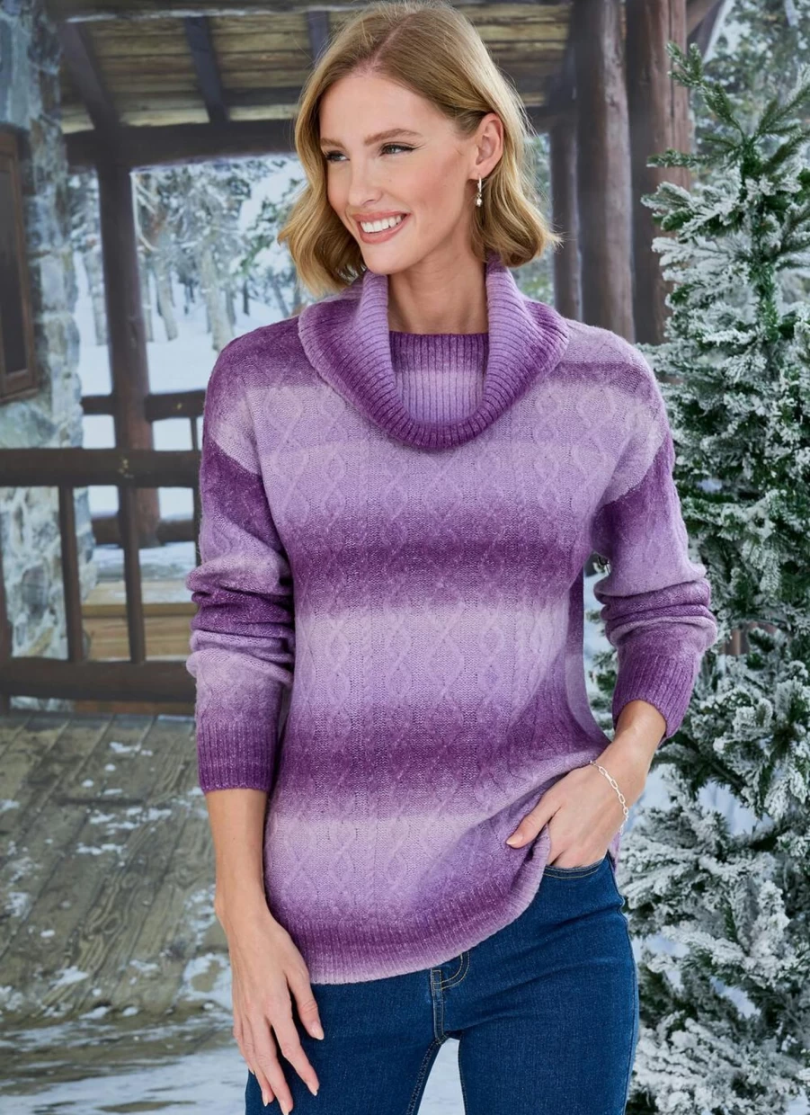 Isle Women's Ombre Jumper - Soft Gradient Knit Sweater for Stylish Comfort
