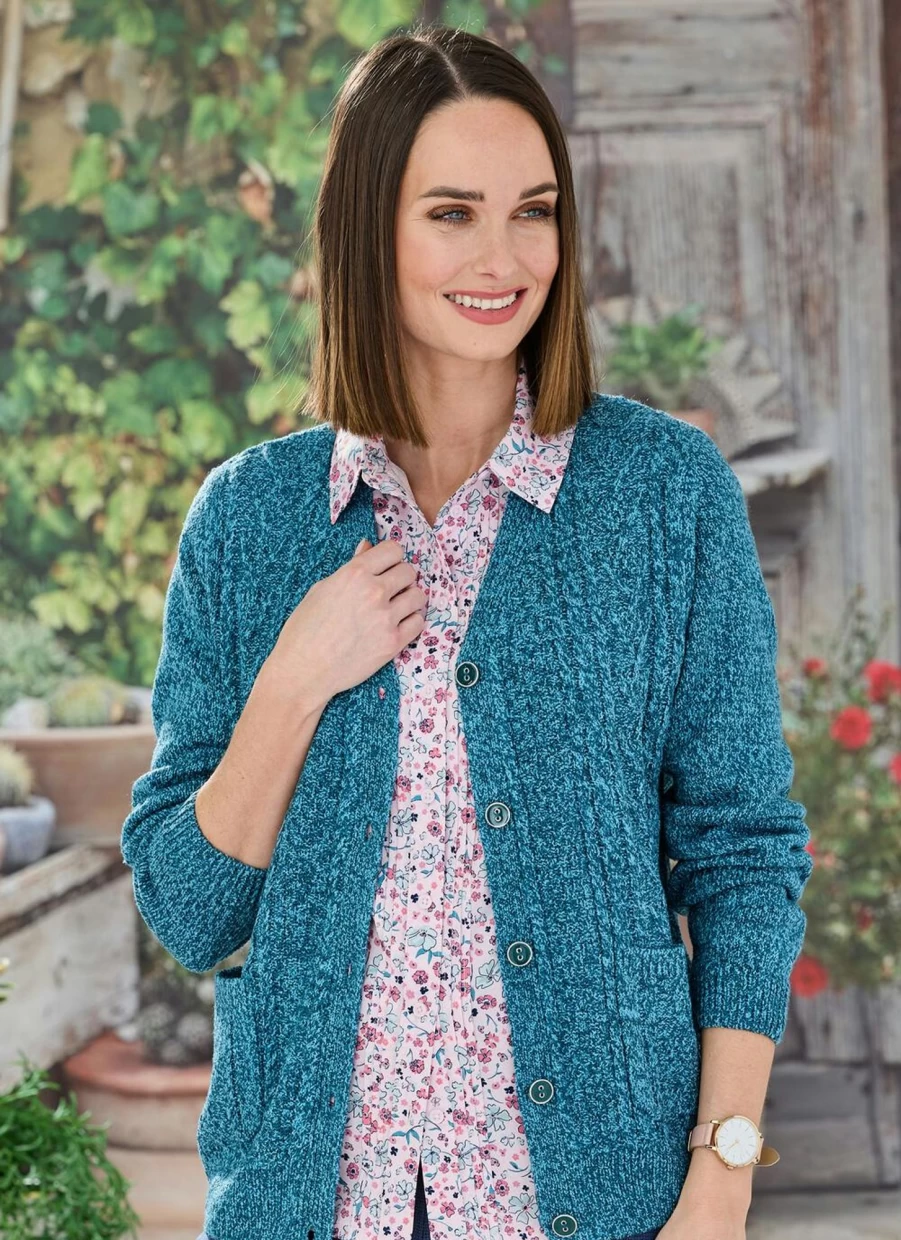 Honor Millburn Women's V Neck Cardigan Sweater Soft Lightweight Knit Top