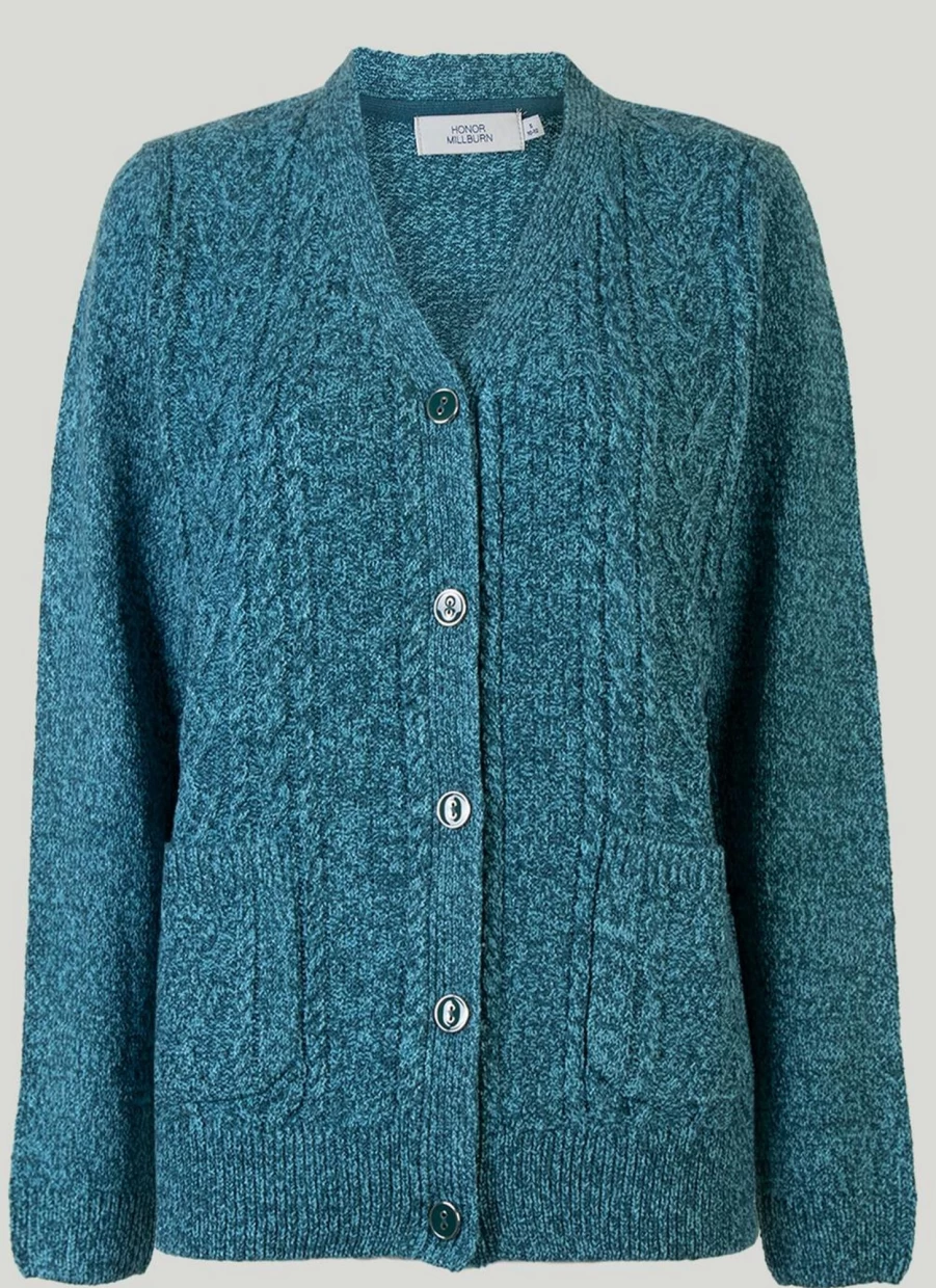 Honor Millburn Women's V Neck Cardigan Sweater Soft Lightweight Knit Top