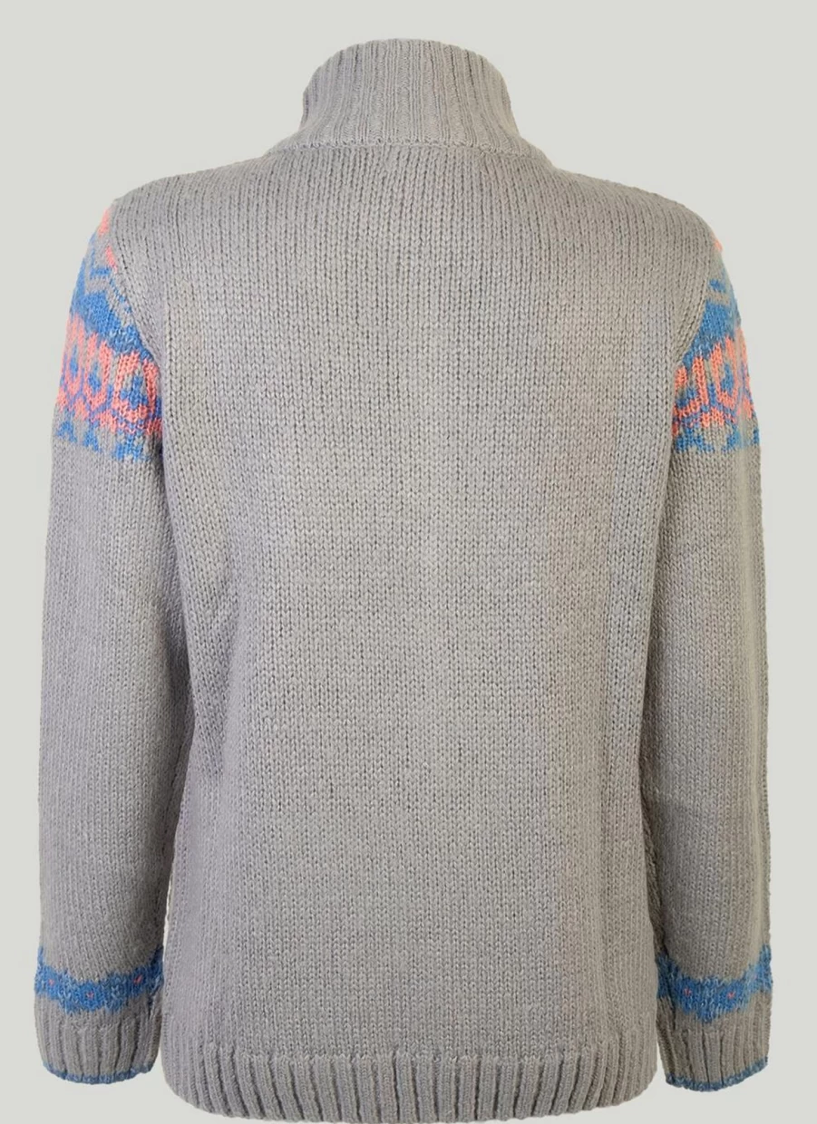 "Isle Women's Fairisle Cardigan - Cozy Knit Sweater for Winter"