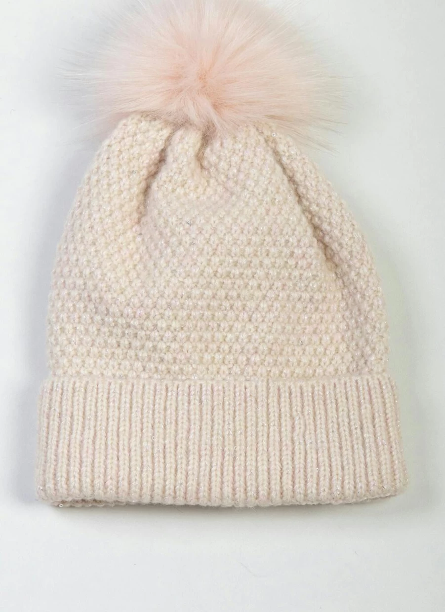 Isle Women's Sequin Pom Pom Hat - Sparkling Winter Beanie for Women