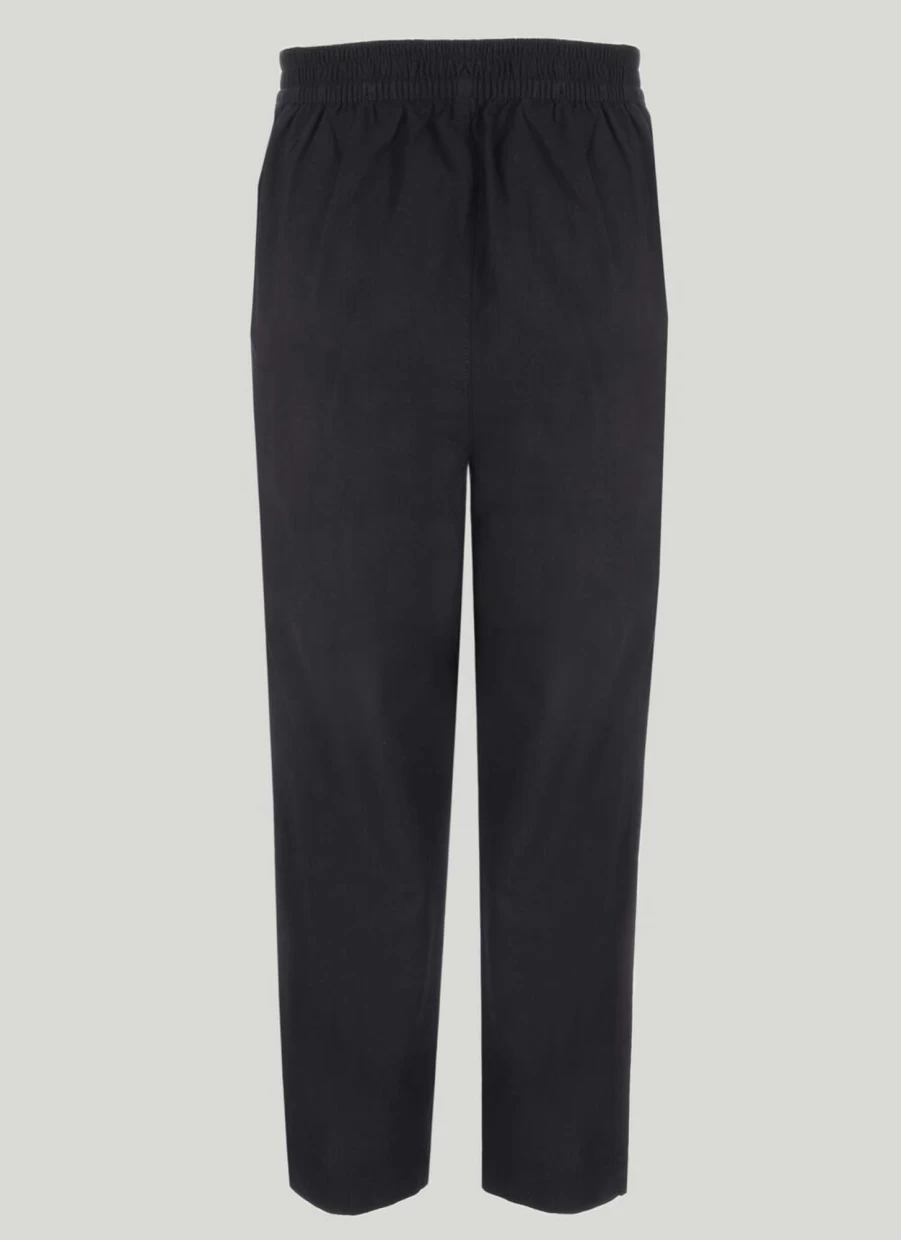 "Isle Women's 21" Crop Trousers – High-Waisted Slim Fit Ankle Pants"