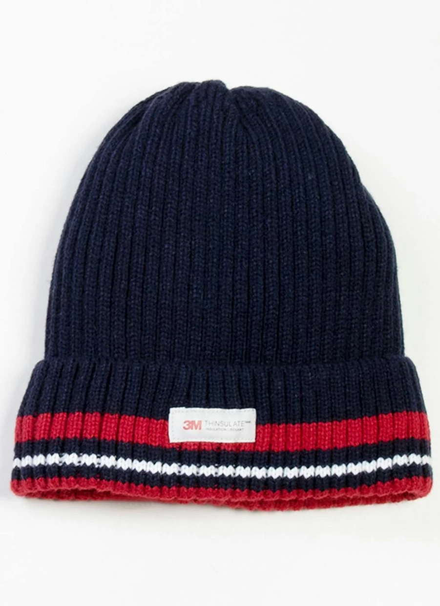 James Pringle Men's Thinsulate Stripe Beanie Hat for Winter Warmth