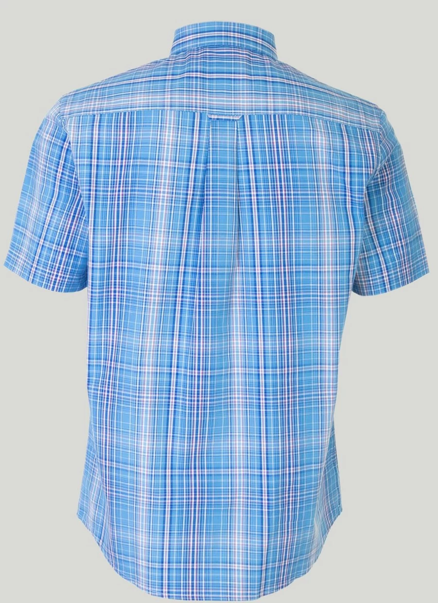"James Pringle Men's Short Sleeve Cotton Shirt – Classic Casual Comfort"