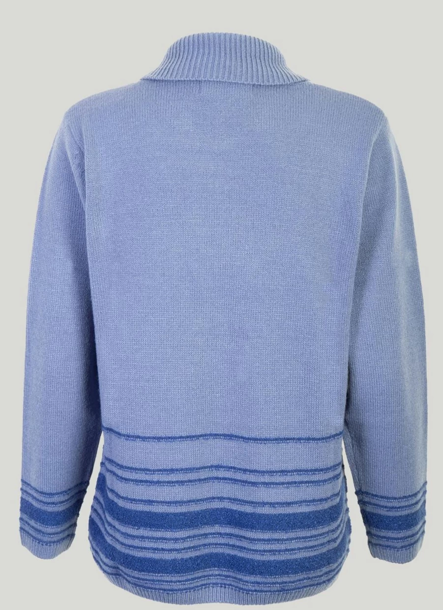 Honor Millburn Women's Boucle Striped Knit Jumper Sweater