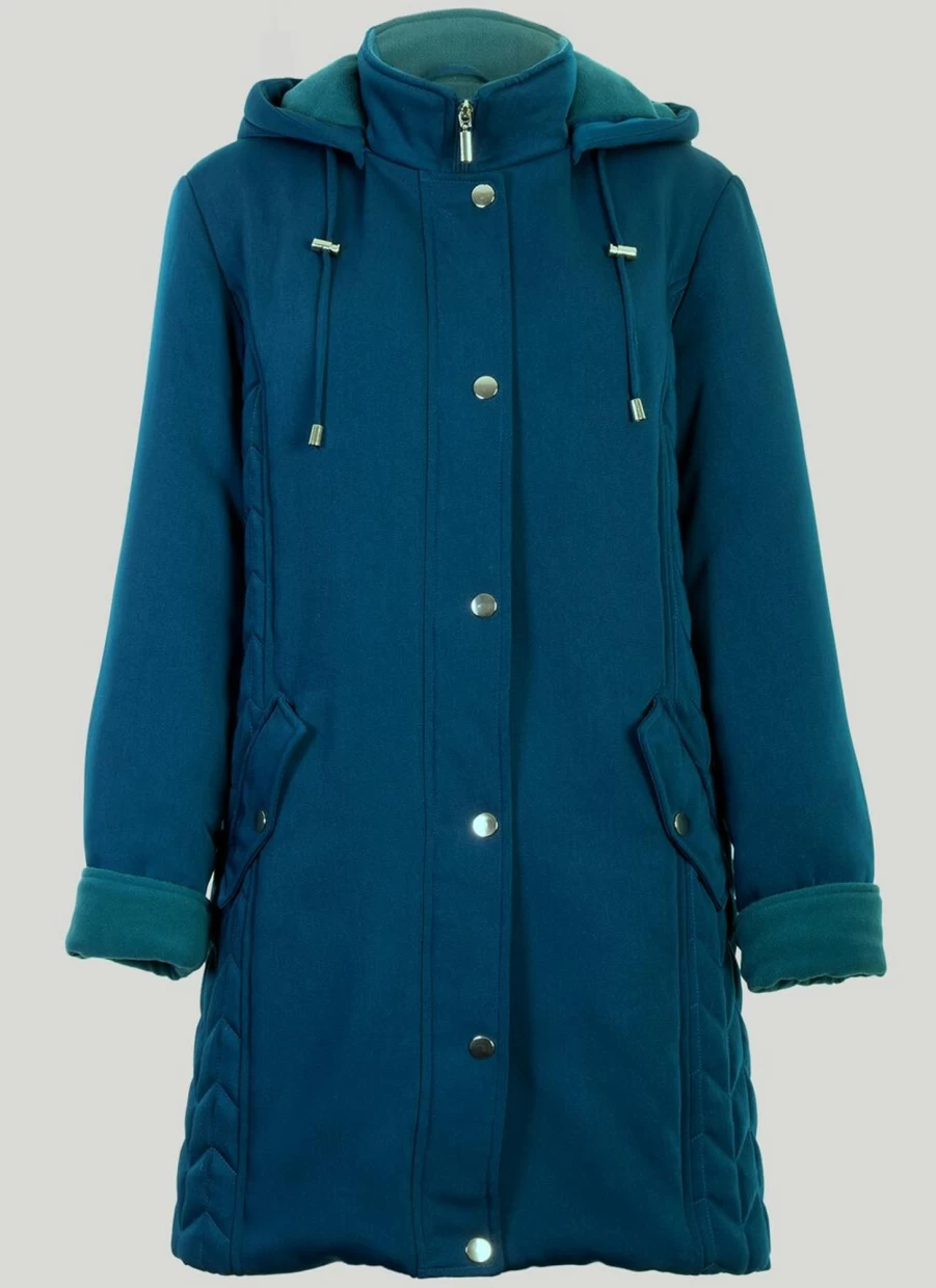 Isle Women's Quilted Hooded Coat - Stylish Warm Winter Jacket