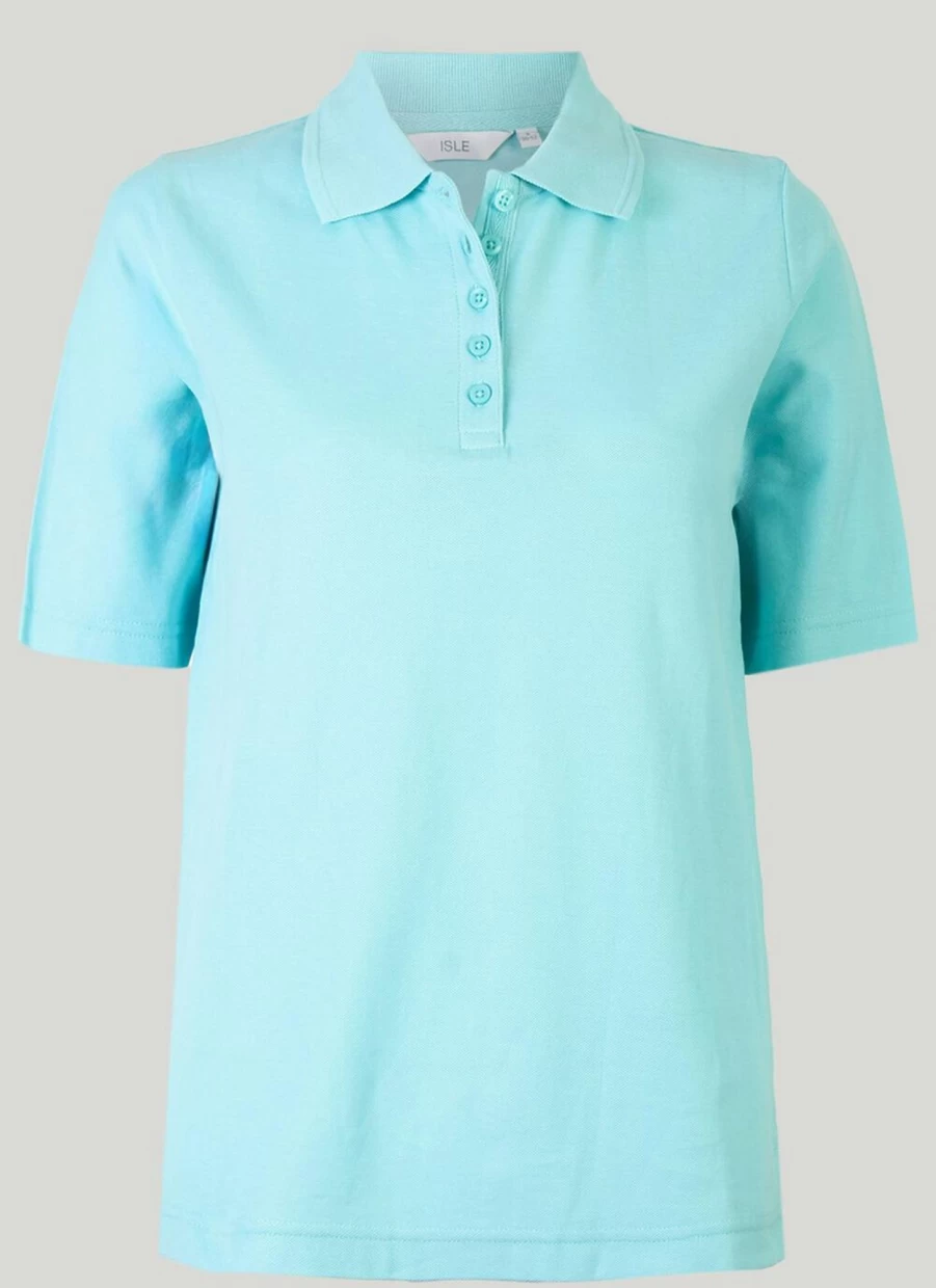 "Isle Women's Classic Polo Shirt – Comfortable & Stylish Cotton Top"