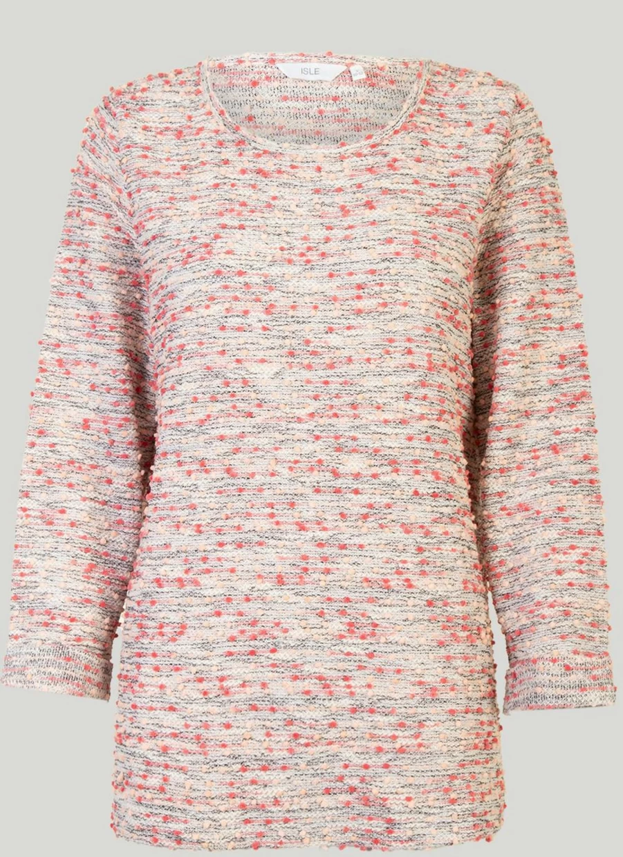 Isle Women's Bobble Top - Stylish Knit Blouse for Casual Wear