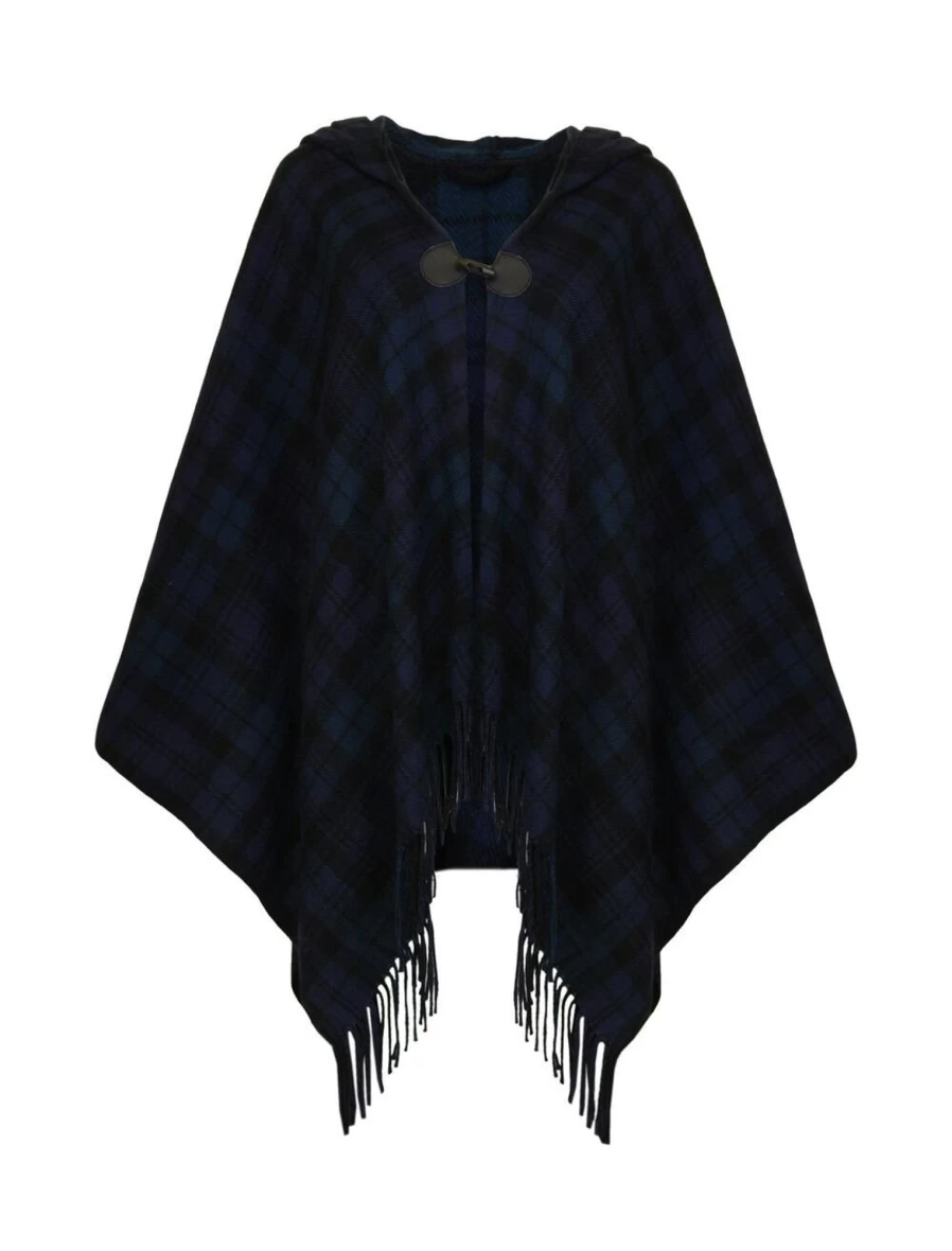 Isle Women's Hooded Check Wrap Coat - Stylish Plaid Overshirt for Women