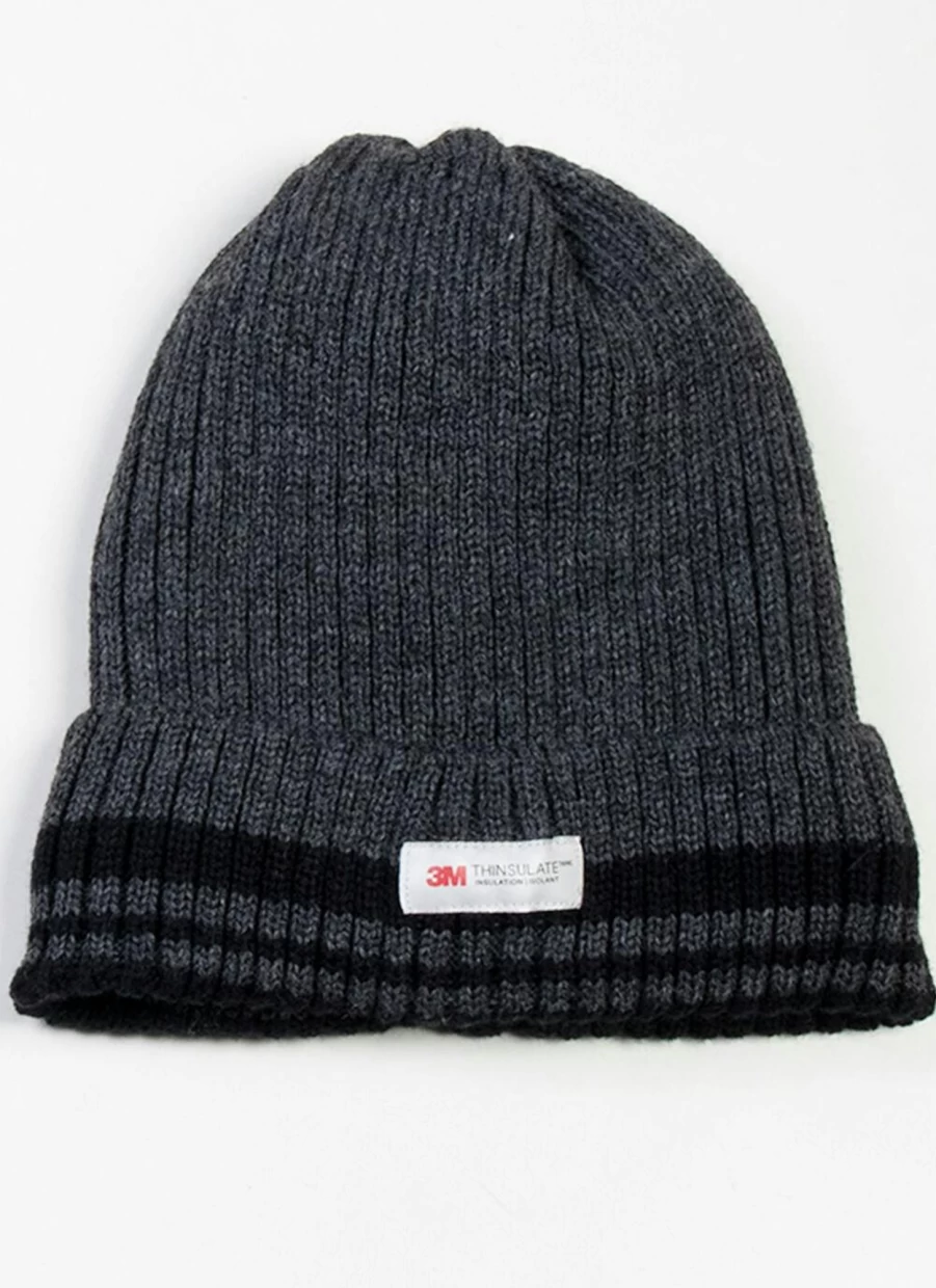 James Pringle Men's Thinsulate Stripe Beanie Hat for Winter Warmth
