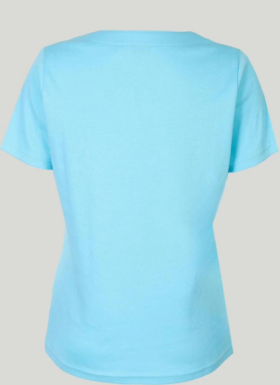 Isle Women's Notch Neck T-Shirt - Stylish Casual Top for Everyday Wear