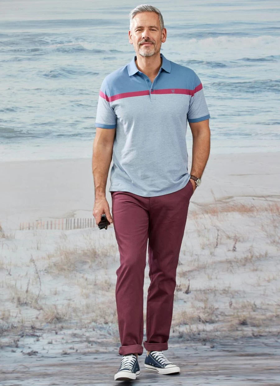 James Pringle Men's Berry Chino Classic Fit Trousers