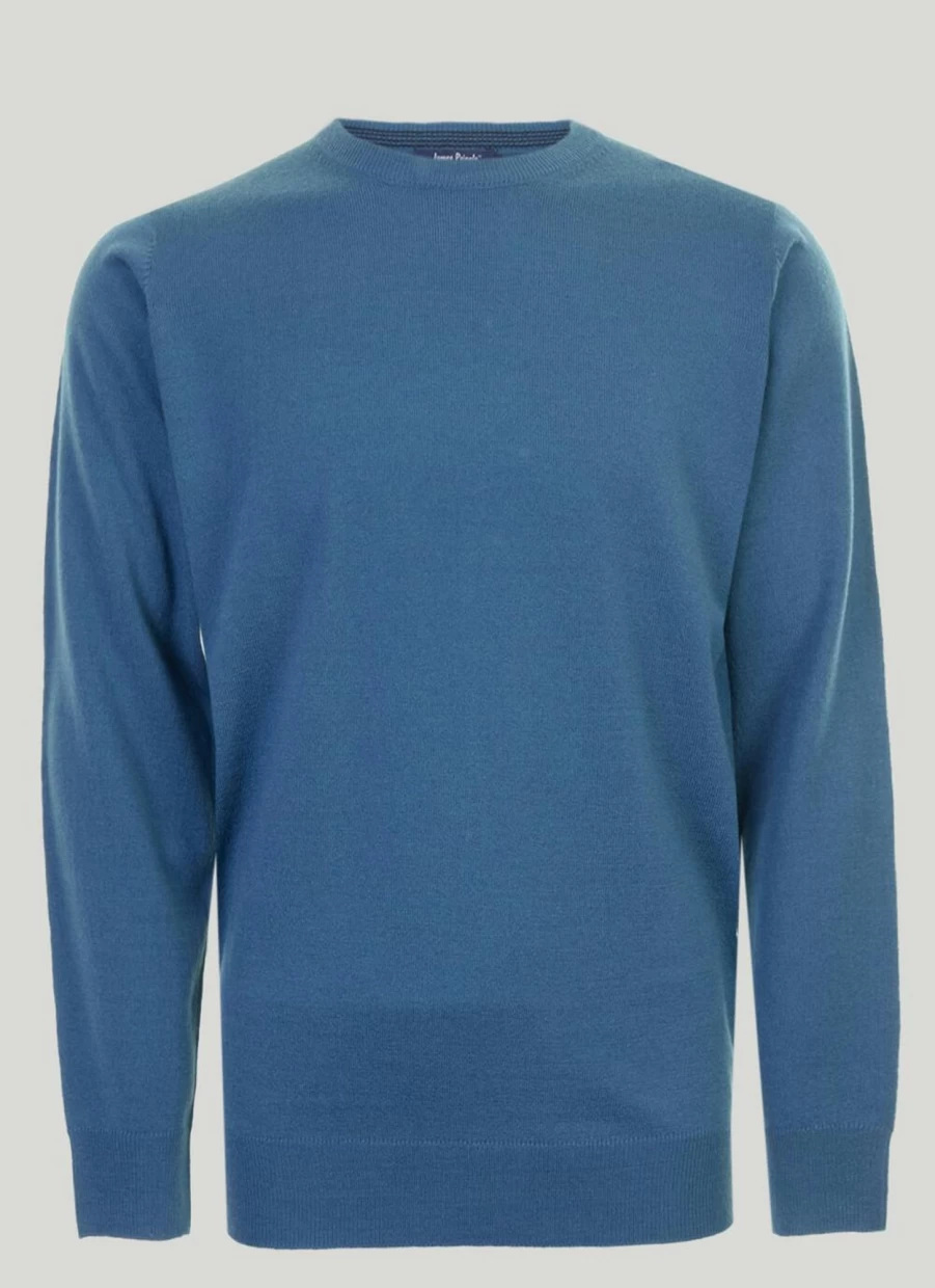 James Pringle Men's Crew Neck Fine Knit Jumper - Premium Soft Wool Sweater