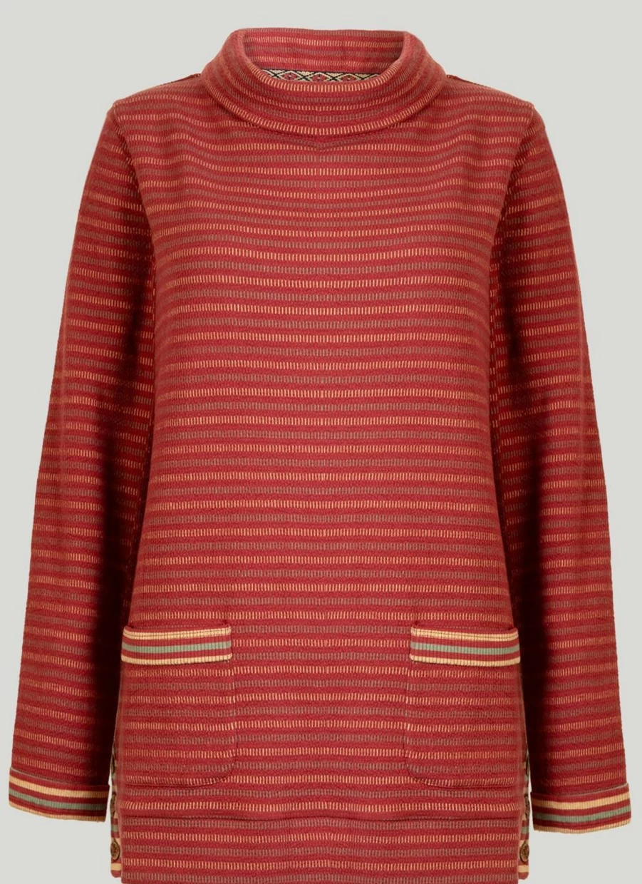 Country Rose Women's Orange Reversible Tunic Top