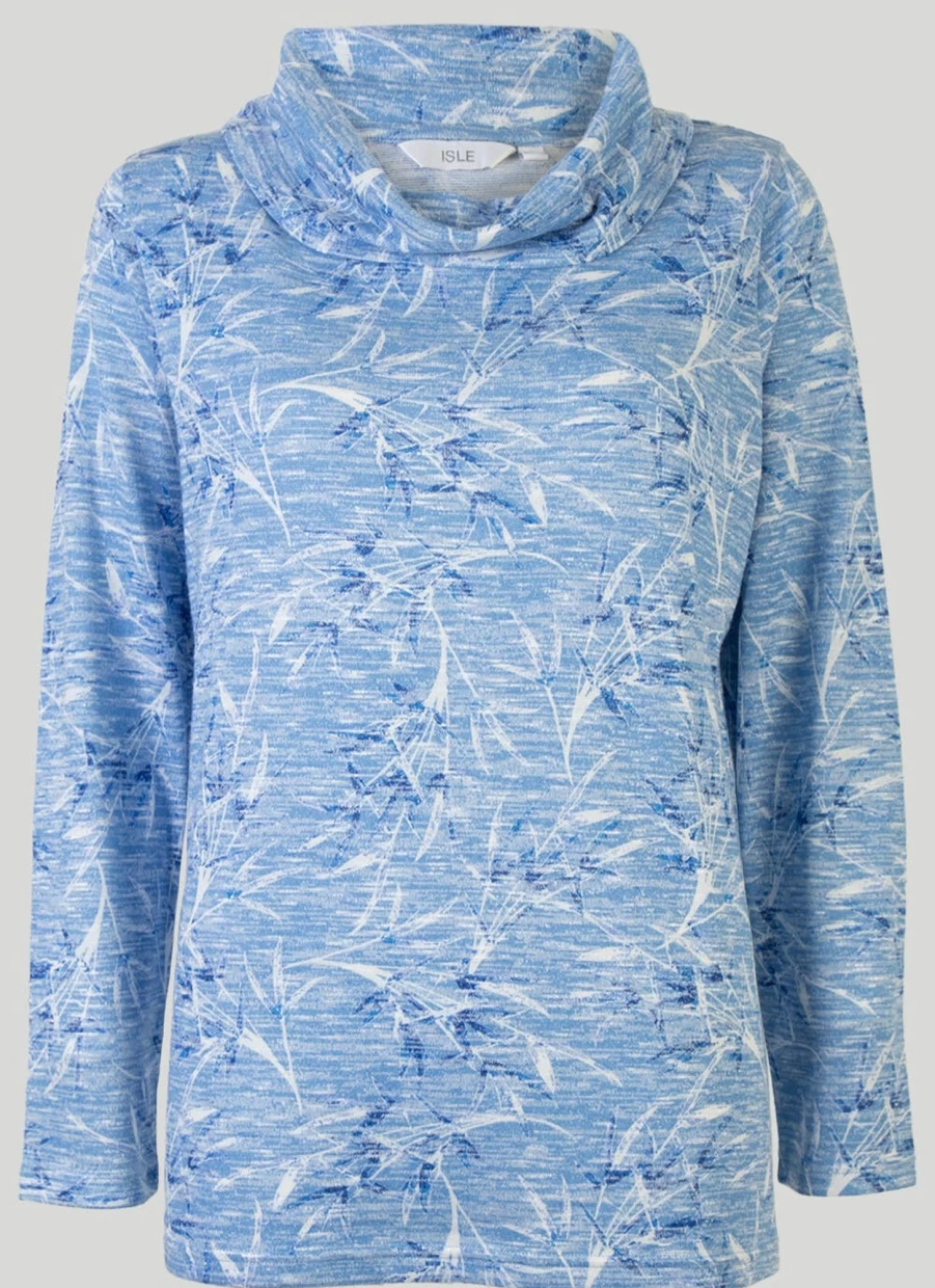 "Isle Women's Bardot Neck Print Top - Stylish Floral Off-Shoulder Blouse"