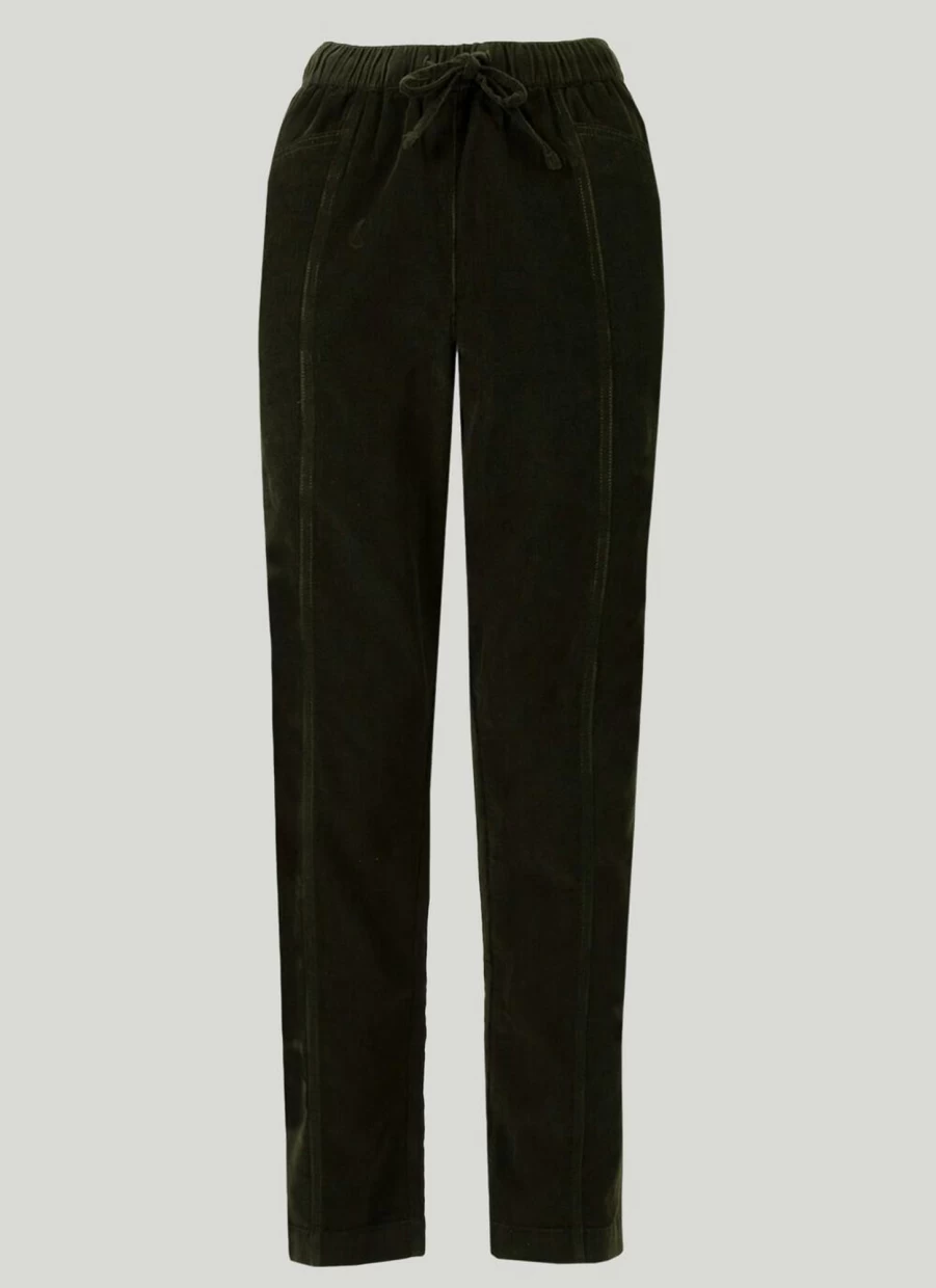 "Isle Women's Khaki Corduroy Trousers"