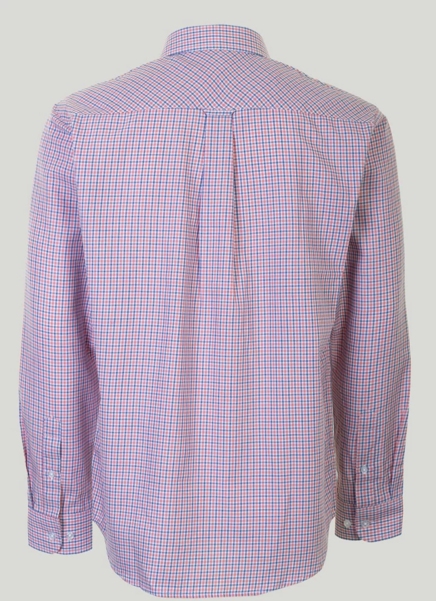 James Pringle Men's Long Sleeve Twill Check Shirt - Classic Plaid Button-Up for Men