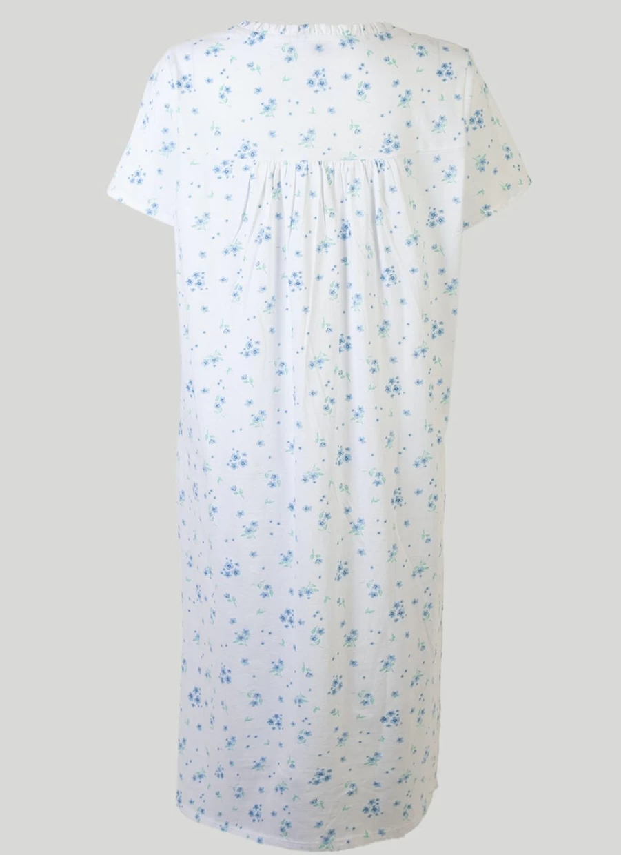 "Isle Women's Lace Yoke Nightie - Elegant Sleepwear for Comfort & Style"