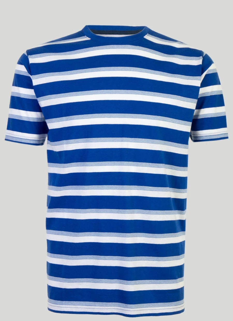 James Pringle Men's Classic Stripe Cotton T-Shirt - Casual Comfort Fit Tee