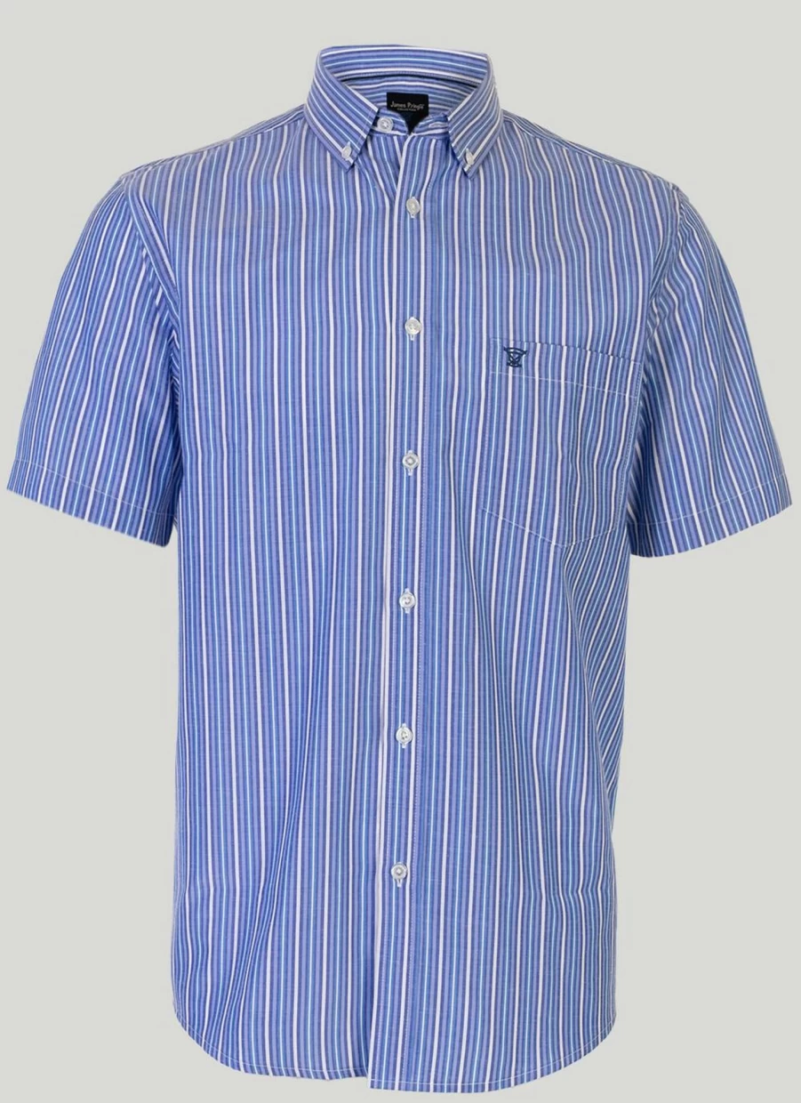 James Pringle Men's Stripe Shirt - Classic Cotton Casual Wear