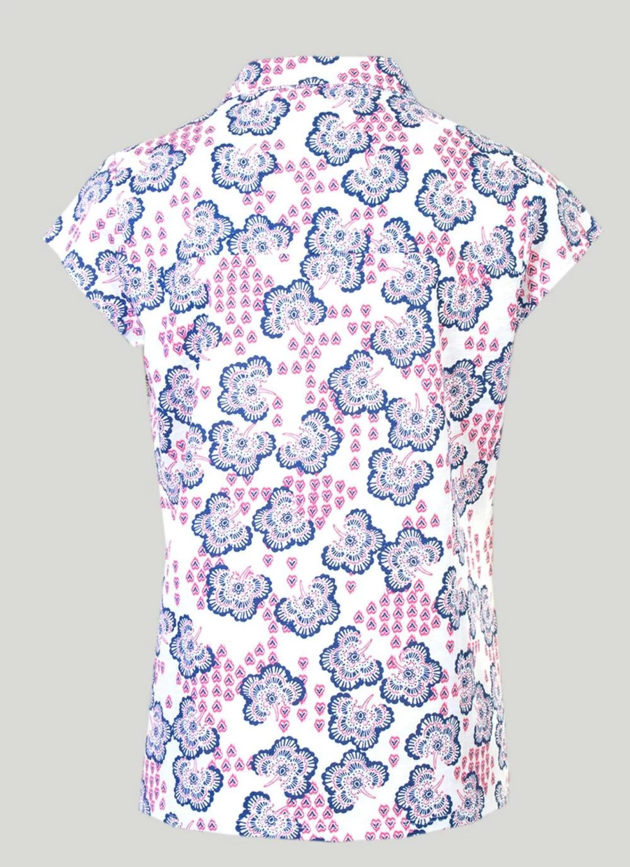"Isle Women's Ivory Print Top: Stylish and Comfortable Blouse for Everyday Wear"