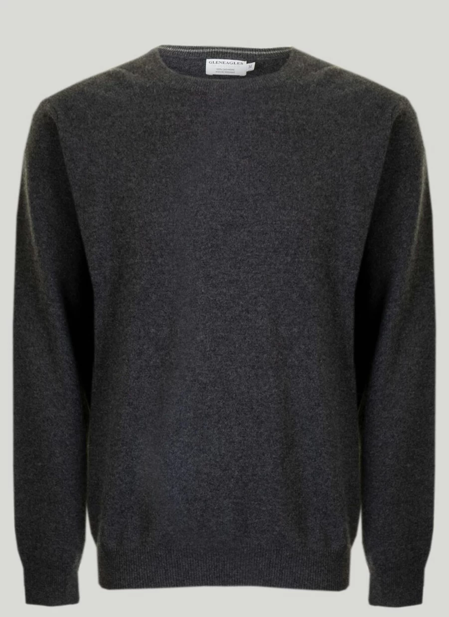 Gleneagles Men's Premium Cashmere Crew Neck Sweater – Soft Luxury Knitwear