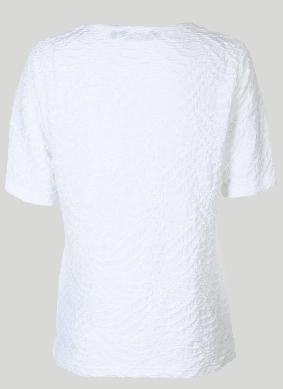 "Isle Women's Ivory Textured Knit Top – Elegant Casual Blouse"