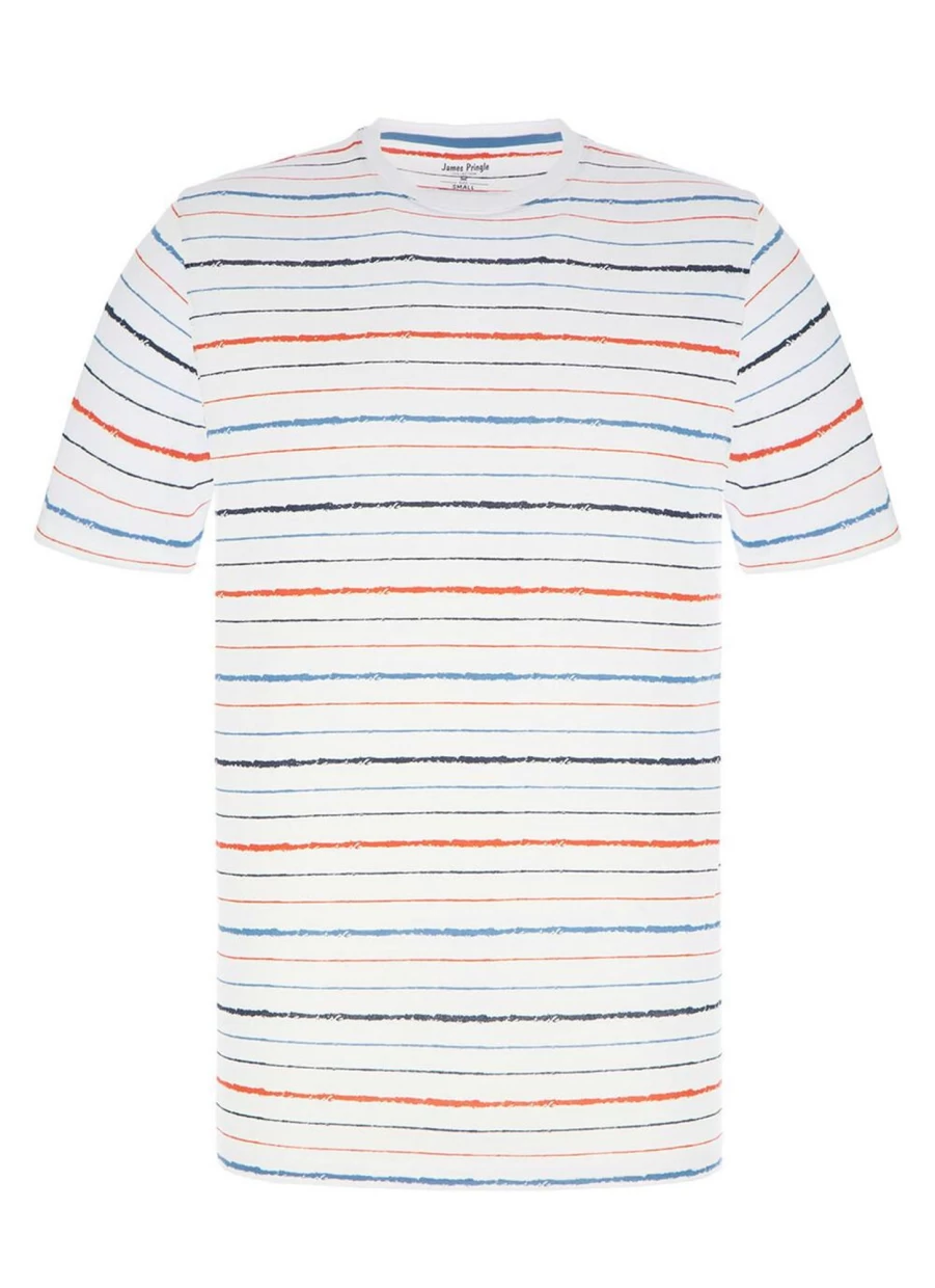James Pringle Men's Bright Crew Neck T-Shirt - Soft Cotton Casual Tee