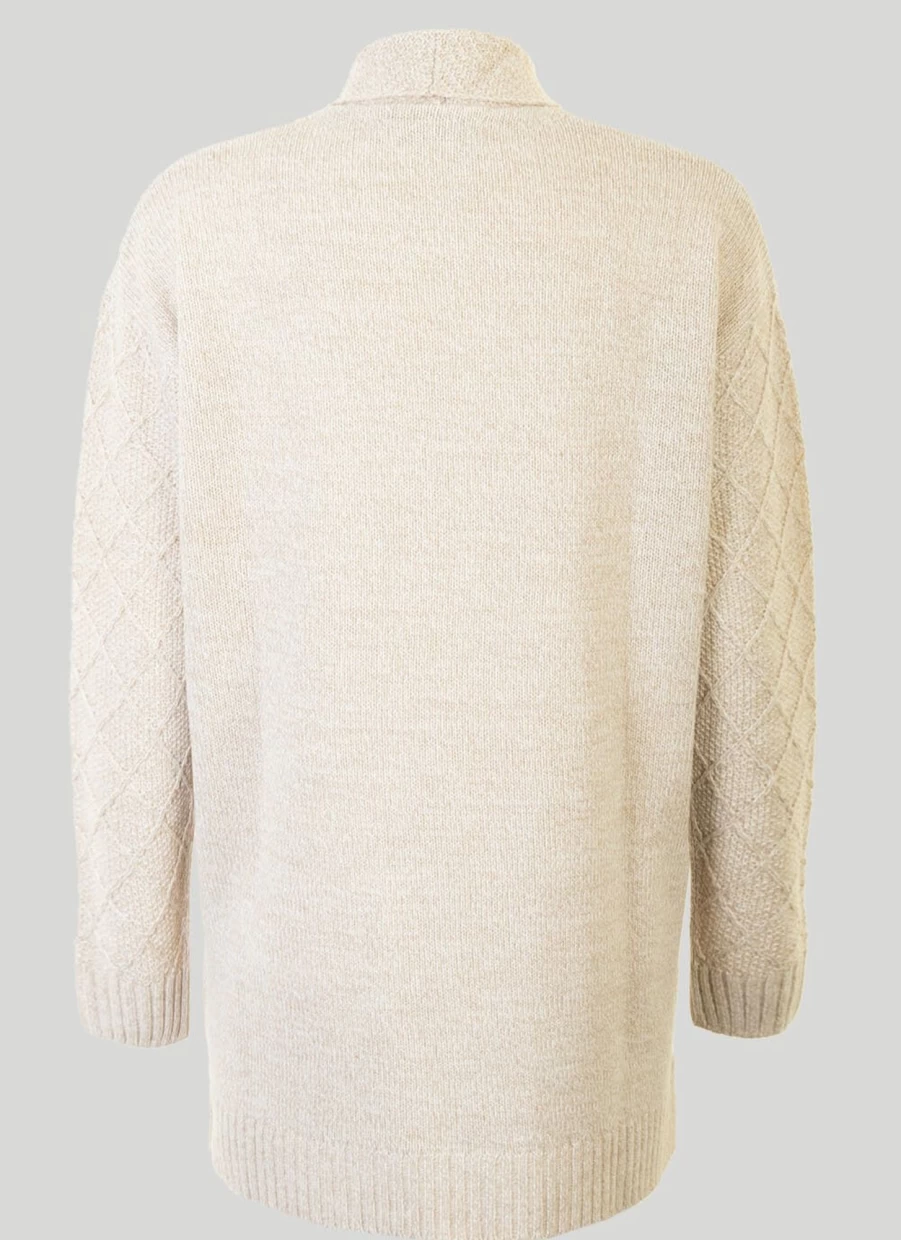 Isle Women's Stone Edge To Edge Cardigan - Stylish Knit Sweater for Women