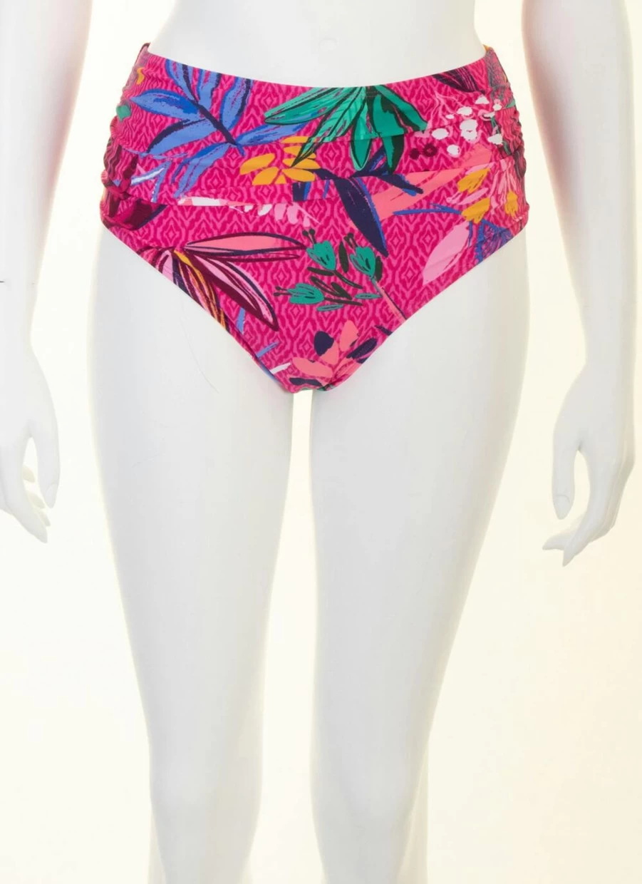 Isle Women's Cerise Foliage Print Shape Enhancing Tankini Swim Bottom