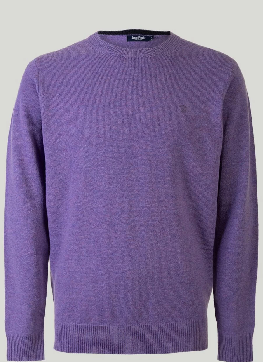 James Pringle Men's Lambswool Crew Neck Jumper - Soft Warm Knit Sweater