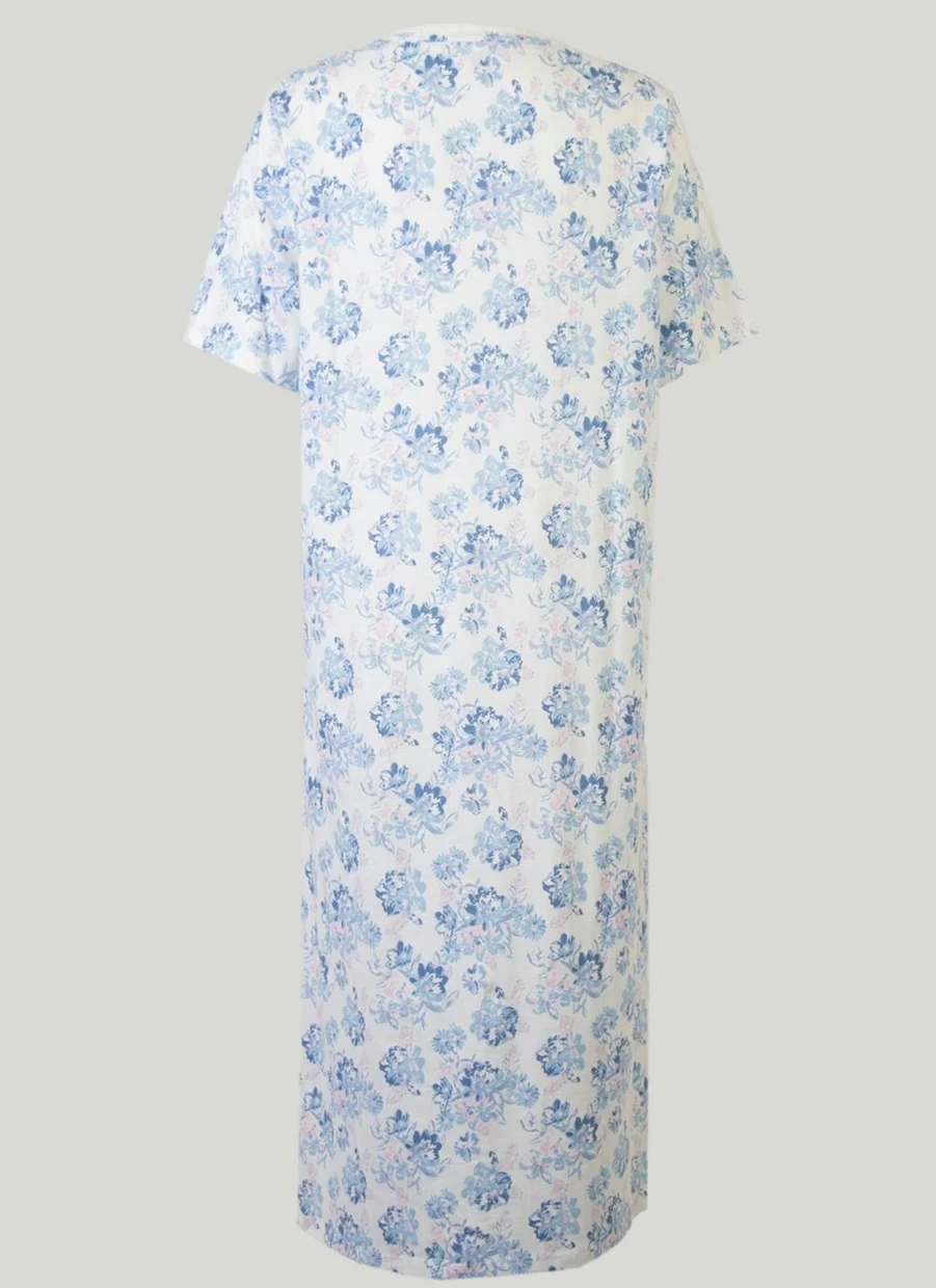 "Isle Women's Floral Print Nightie - Soft Comfort Sleepwear"
