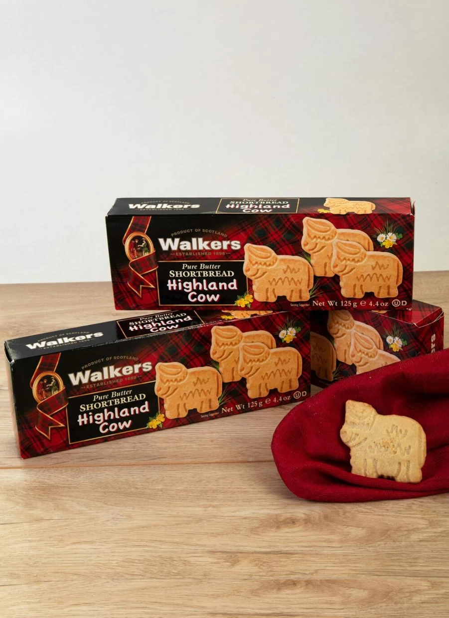 Walkers Shortbread Highland Cow Assortment - 3 Pack Traditional Scottish Butter Cookies