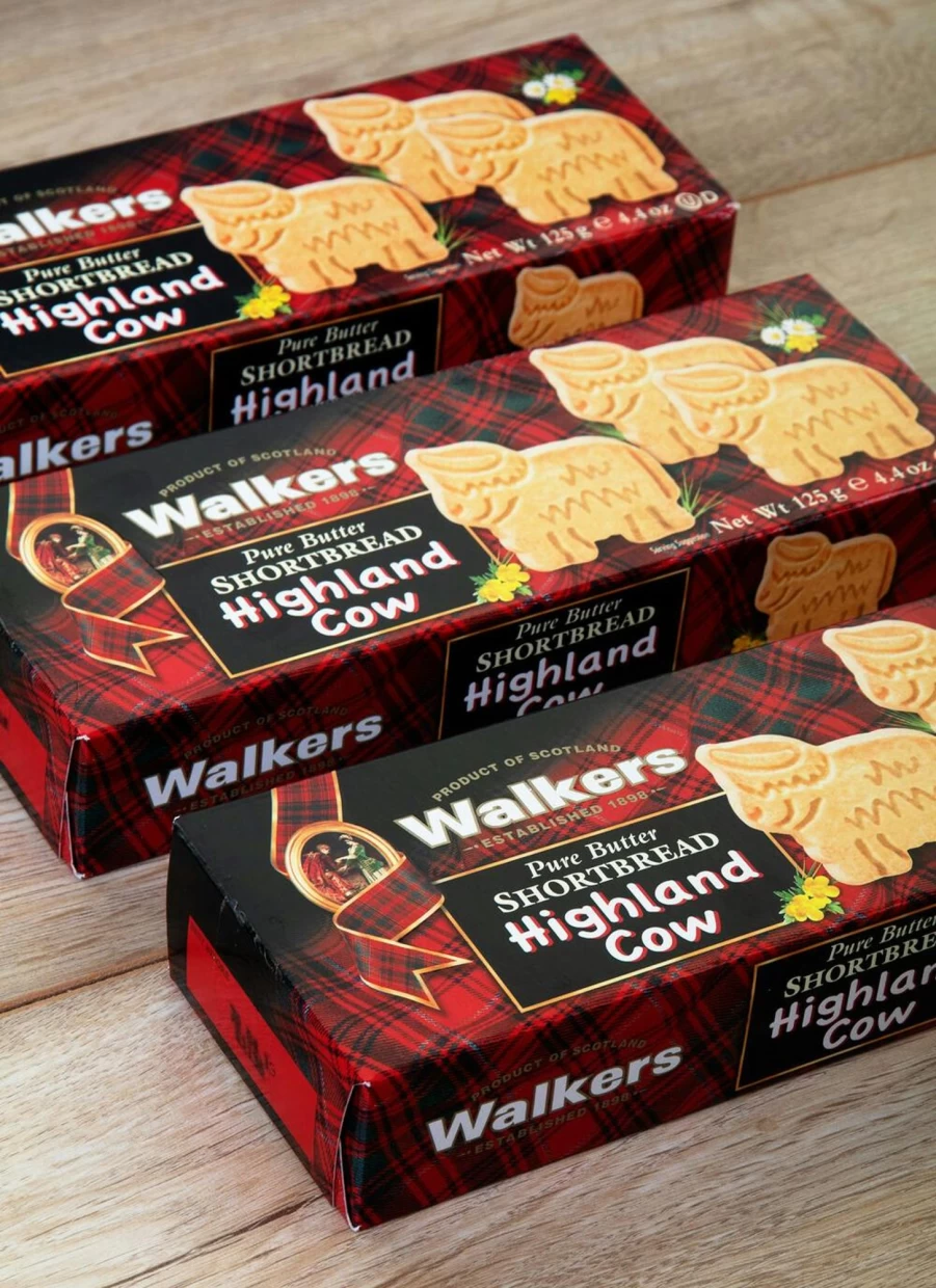 Walkers Shortbread Highland Cow Assortment - 3 Pack Traditional Scottish Butter Cookies