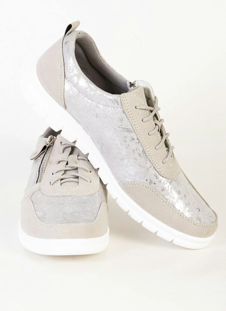 Comfy Sense Women's Side Zip Sneakers - Stylish & Comfortable Athletic Shoes for Casual Wear