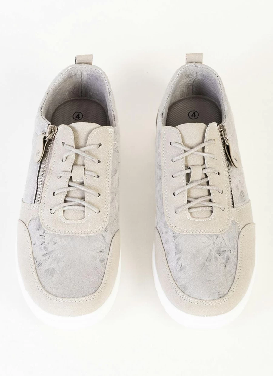 Comfy Sense Women's Side Zip Sneakers - Stylish & Comfortable Athletic Shoes for Casual Wear