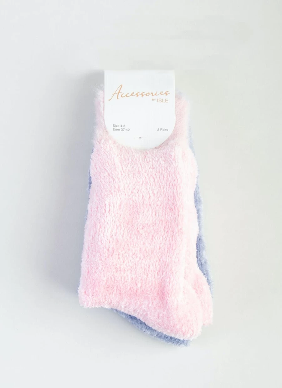 Isle Women's 2 Pack Soft Velvet Socks for Comfort & Warmth