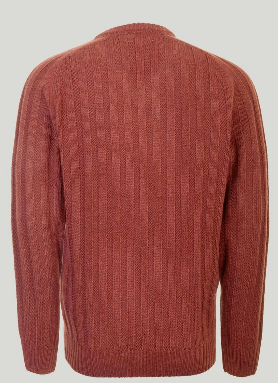 PG Field Men's Slim Fit V-Neck Ribbed Knit Jumper