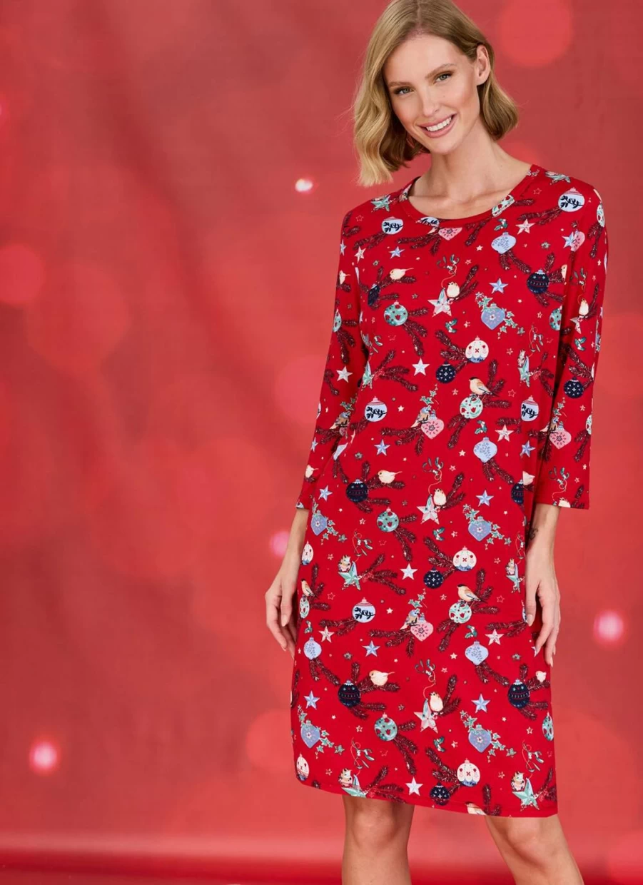 Isle Women's Floral Print Nightie - Soft Comfortable Sleepwear for Women