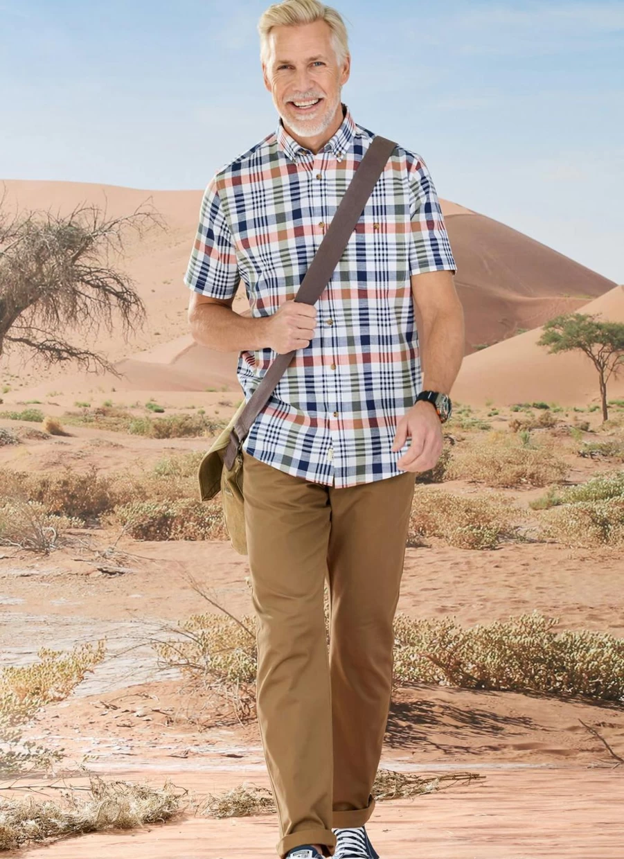 Men's Beige Chino Trousers by James Pringle - Classic Casual Comfort Fit