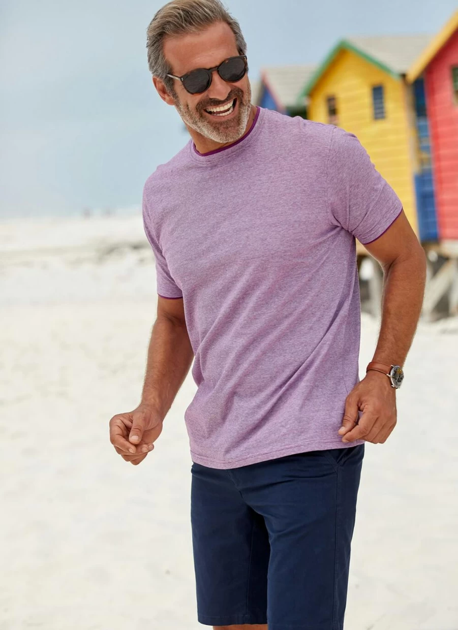 James Pringle Men's Crew Neck T-Shirt - Classic Cotton Comfort Fit Tee
