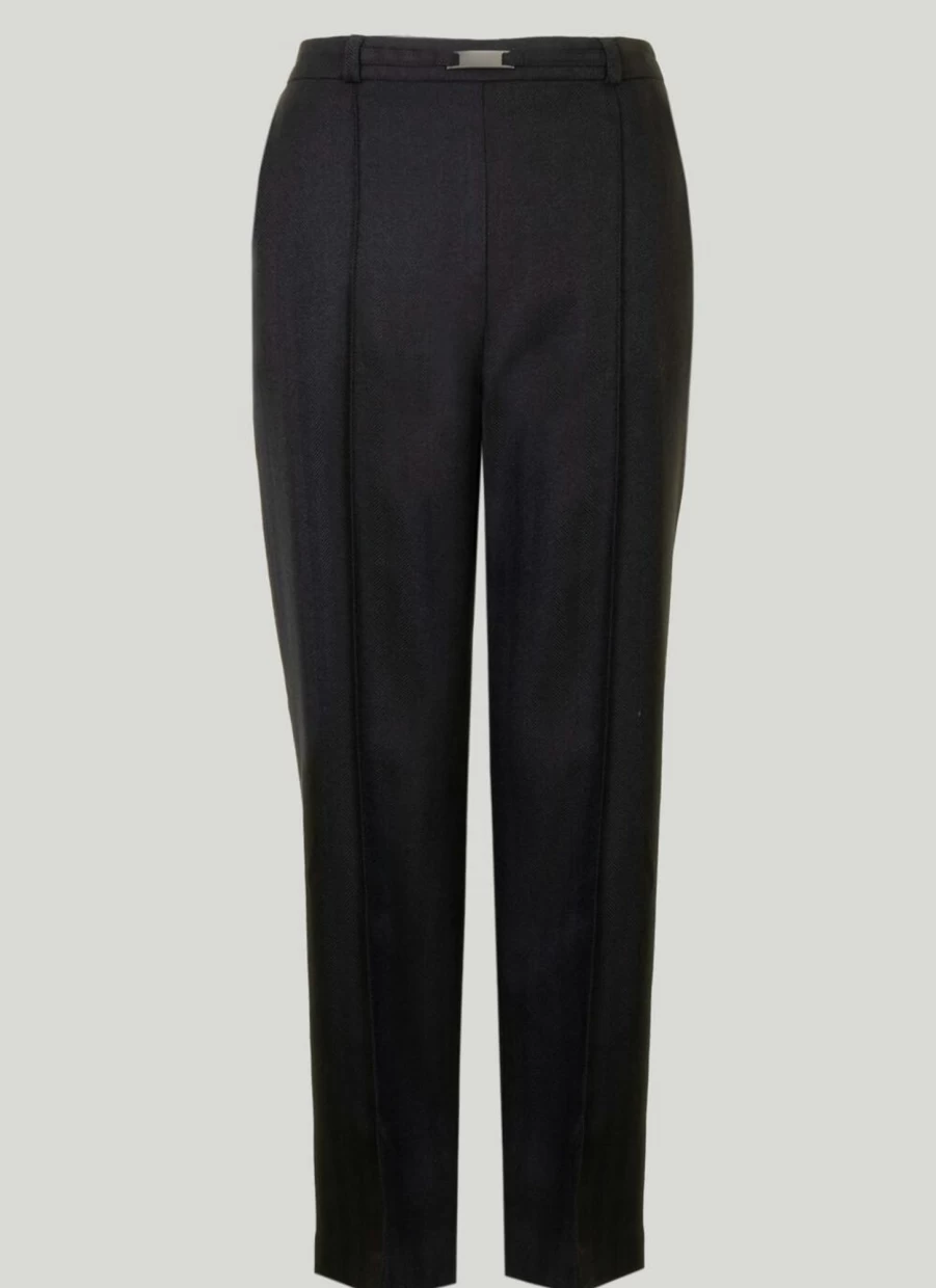 Honor Millburn Women's Black Classic Trousers - Timeless Slim Fit Pants for Elegant Style