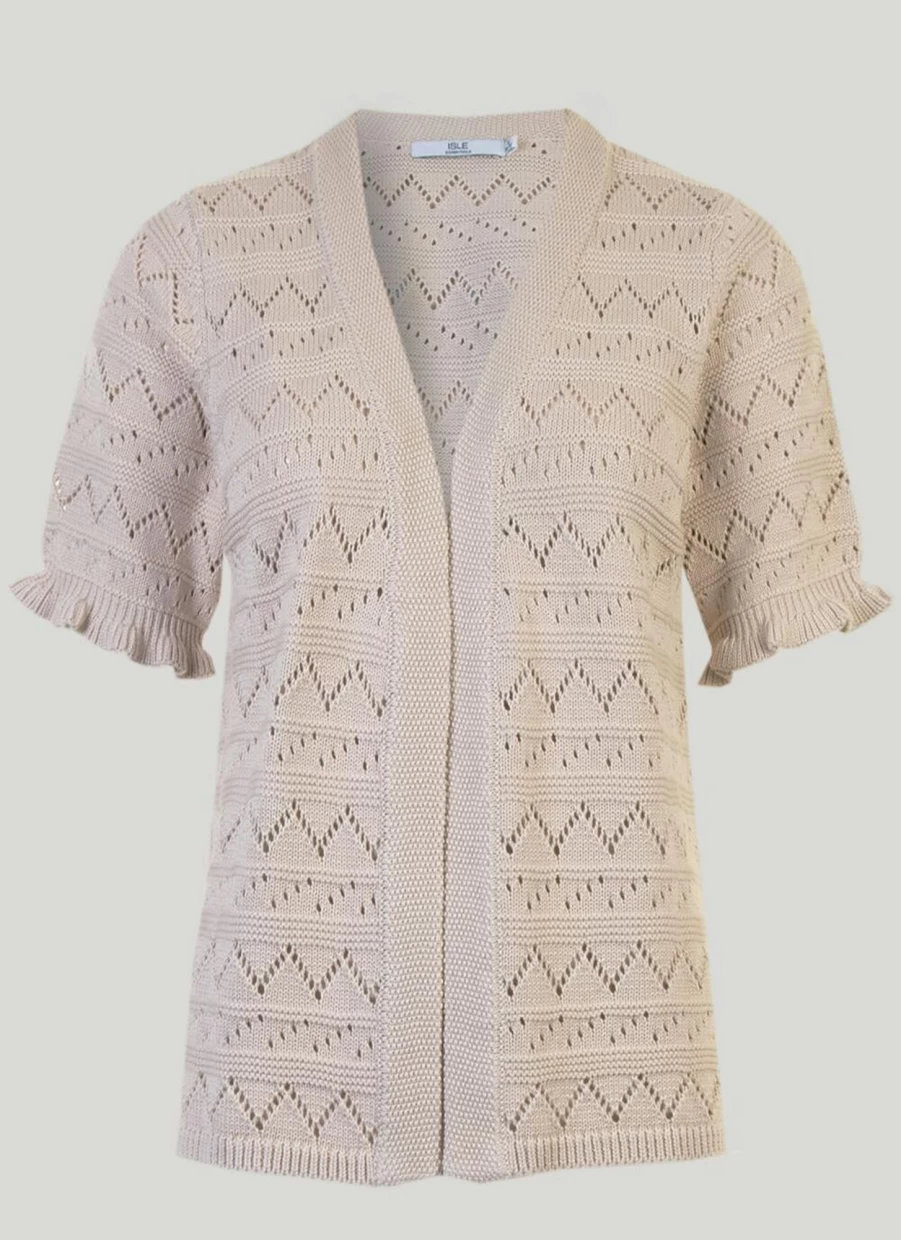 "Isle Women's Textured Knit Shrug - Elegant Cover-Up for Stylish Outfits"