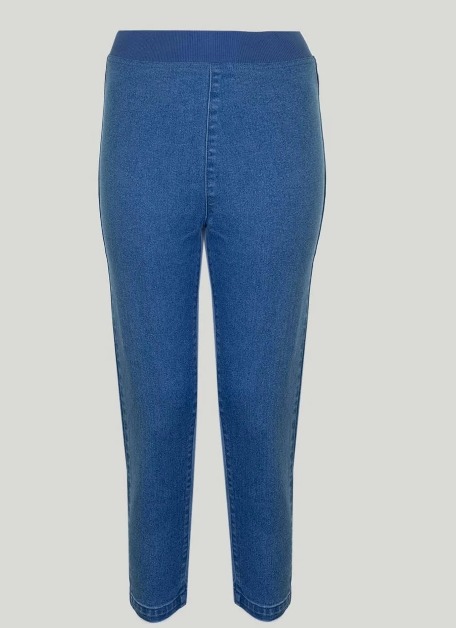 Country Rose Women's Denim Cropped Jegging - High Waisted Stretch Skinny Jeans