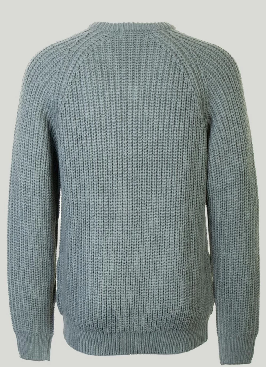 PG Field Men's V-Neck Fisherman Rib Knit Sweater