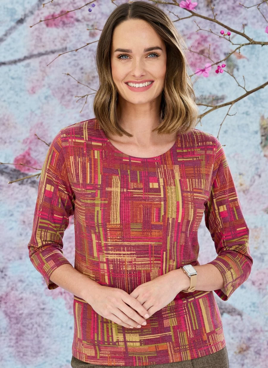 Honor Millburn Women's Textured Jersey Top - Stylish Comfort Fit for Everyday Wear