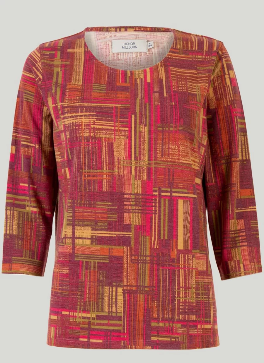 Honor Millburn Women's Textured Jersey Top - Stylish Comfort Fit for Everyday Wear