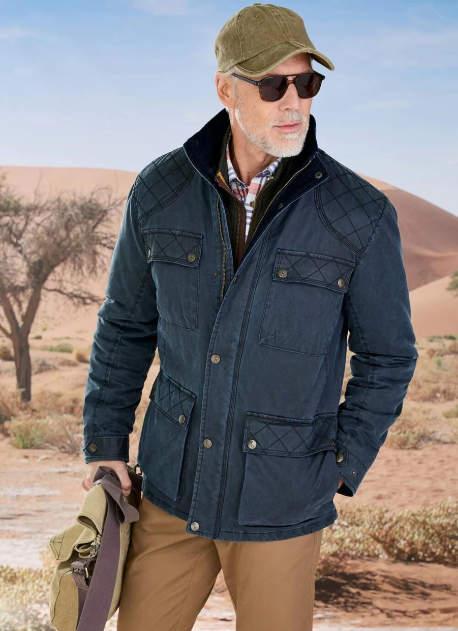 PG Field Men's Faux Leather Jacket - Stylish Vegan Leather Biker Coat for Men
